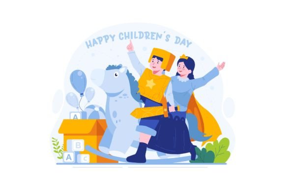 Children s Day Illustration Embroidery Review