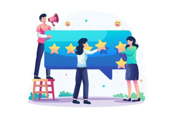 Customer Reviews Feedback Illustration Graphics and Illustrations