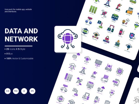 Data and Network Icon Pack: Essential Graphics and Icons for Modern Projects