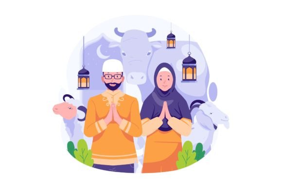 Eid Al Adha Illustration Graphics and Illustrations Review