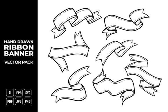 Hand Drawn Ribbon Banner Vector Pack 14: Graphics and Graphic Templates Review