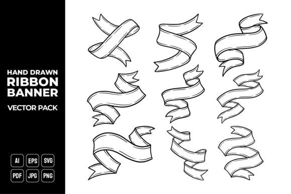 Hand Drawn Ribbon Banner Vector Pack 16 Review