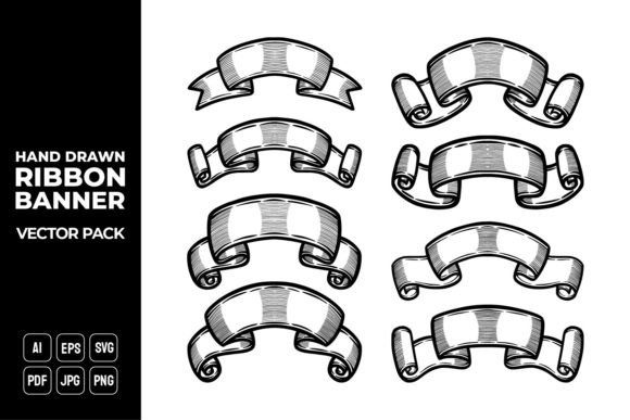 Hand Drawn Ribbon Banners Vector Pack 3: Graphics and Illustrations Review
