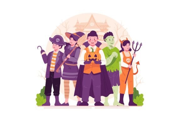 Happy Halloween Illustration Graphics and Commercial Design Review