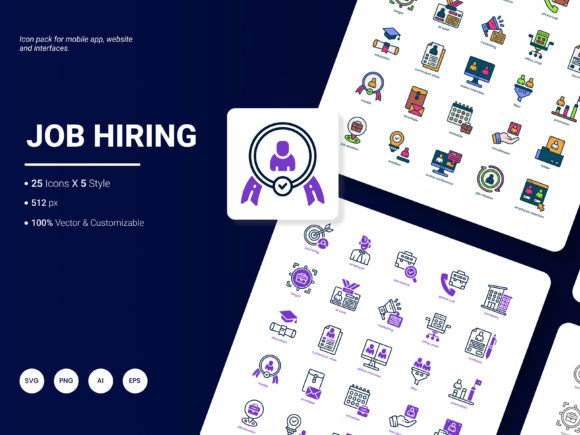 Job Hiring Icon Pack: Graphics and Icons for Local Business Branding
