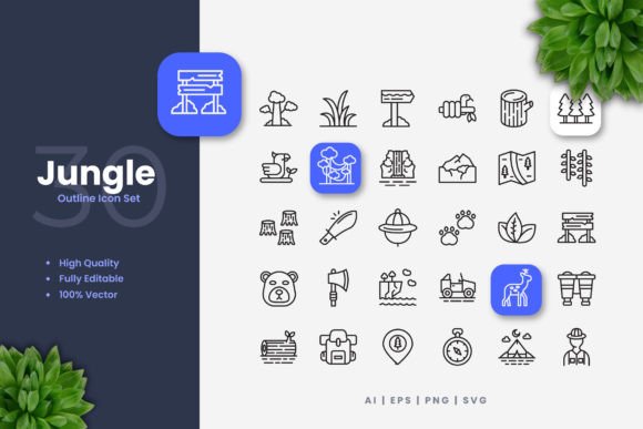Jungle Icons Graphics Review for Crafters
