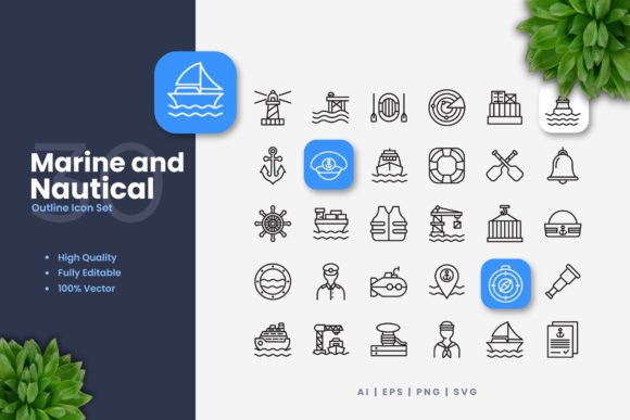 Marine and Nautical Icons Graphics Review