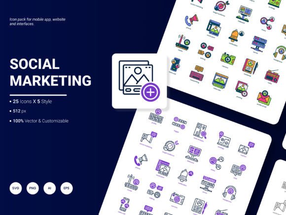 Social Marketing Icon Pack: Graphics and Icons for Modern Publishing