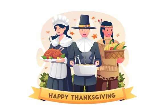 Thanksgiving Pilgrims Illustration Review