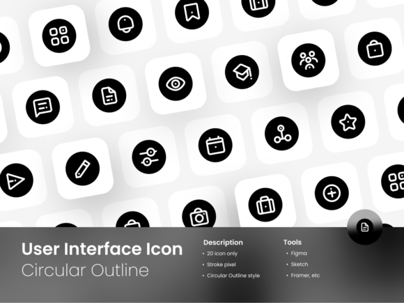 User Interface Icon Set Circular Outline Graphics and Ux And Ui Kits