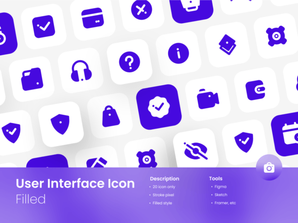 User Interface Icon Set Filled Style: Graphics For Ux And Ui Kits