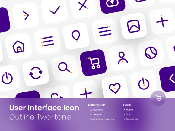 User Interface Icon Set Outline Two-Tone Graphics and Icons Review