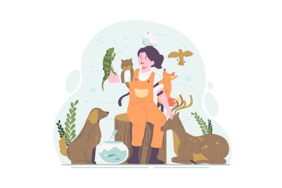 World Animal Day Illustration - AI SVG Graphics and Illustrations